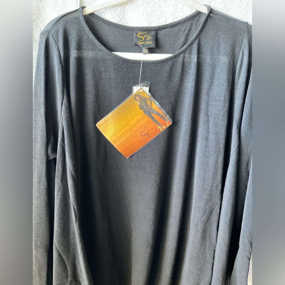 Serena Williams Black Long Sleeve Tunic Blouse